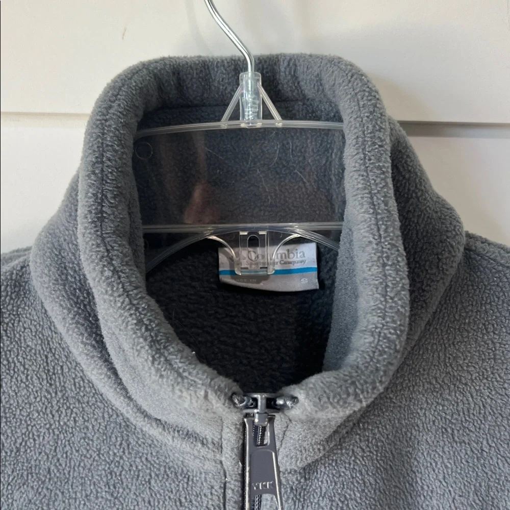 Columbia Gray Full-Zip Fleece Jacket Youth Small